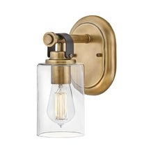 Load image into Gallery viewer, Halstead Bath Wall Light in Heritage Brass.