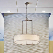 Load image into Gallery viewer, Hampton Drum Pendant Light in living room.