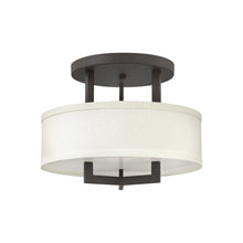 Load image into Gallery viewer, Hampton Semi Flush Ceiling Light in Small/Buckeye Bronze.