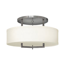 Load image into Gallery viewer, Hampton Semi Flush Ceiling Light in Medium/Antique Nickel.