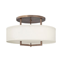 Load image into Gallery viewer, Hampton Semi Flush Ceiling Light in Medium/Brushed Bronze.