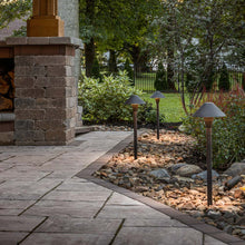 Load image into Gallery viewer, Hardy Island Hammered LED Path Light Outside Area.