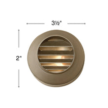 Load image into Gallery viewer, Hardy Island Round LED Deck Light - line drawing.
