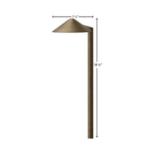 Load image into Gallery viewer, Hardy Island Side Mount LED Path Light - line drawing.