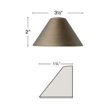 Load image into Gallery viewer, Hardy Island Triangular LED Deck Light - line drawing.