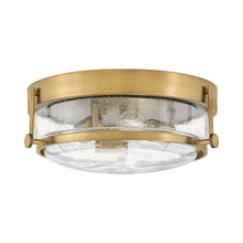 Load image into Gallery viewer, Harper Flush Mount Ceiling Light in Heritage Brass.
