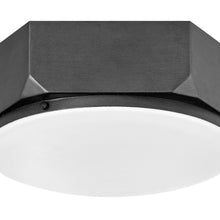Load image into Gallery viewer, Hex Flush Mount Ceiling Light in Detail.