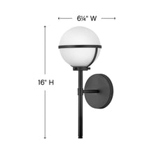 Load image into Gallery viewer, Hollis Led Bath Wall Lightin in line drawing.