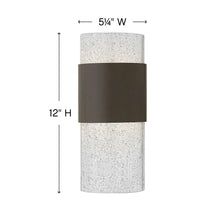 Load image into Gallery viewer, Horizon Outside Area Led Wall Lightin in line drawing.