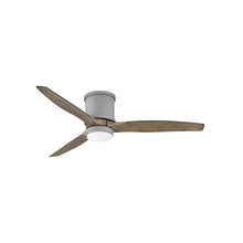 Load image into Gallery viewer, Hover LED Flush Mount Ceiling Fan in Graphite/Driftwood (52-Inch).