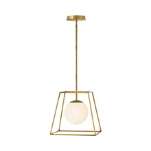 Load image into Gallery viewer, Jonas Pendant Light in Heritage Brass.