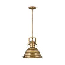 Load image into Gallery viewer, Keating Pendant Light in Heritage Brass.