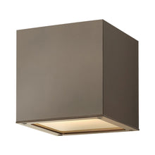 Load image into Gallery viewer, Kube Outside Area Led Wall Light in Bronze.