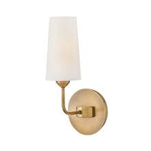 Load image into Gallery viewer, Lewis Wall Light in Heritage Brass.