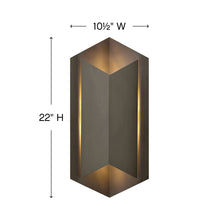 Load image into Gallery viewer, Lex Outside Area Led Wall Lightin in line drawing.