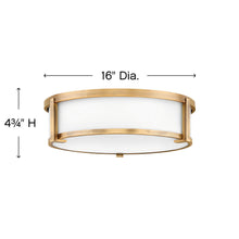 Load image into Gallery viewer, Lowell Flush Mount Ceiling Light - line drawing.