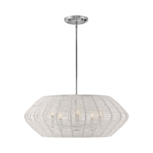 Load image into Gallery viewer, Luca Drum Pendant Light in Polished Chrome (5-Light).