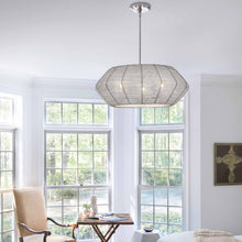 Load image into Gallery viewer, Luca Drum Pendant Light in bedroom.
