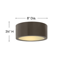 Load image into Gallery viewer, Luna Led Flush Mount Ceiling Lightin in line drawing.