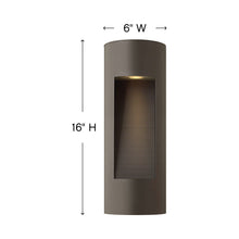 Load image into Gallery viewer, Luna Tall Outside Area Wall Lightin in line drawing.