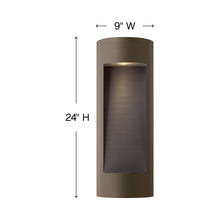 Load image into Gallery viewer, Luna Tall Outside Area Wall Lightin in line drawing.