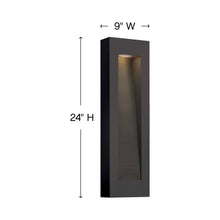 Load image into Gallery viewer, Luna Tall Outside Area Wall Lightin in line drawing.
