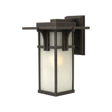 Load image into Gallery viewer, Manhatten Outside Area Wall Light in Etched Seedy/incandescent (Medium).
