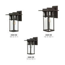 Load image into Gallery viewer, Manhatten Outside Area Wall Light in Detail.