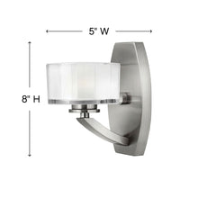 Load image into Gallery viewer, Meridian Bath Wall Lightin in line drawing.