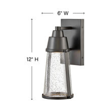 Load image into Gallery viewer, Miles Outside Area Led Wall Lightin in line drawing.