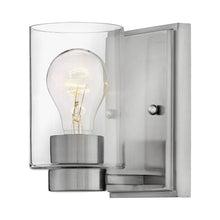 Load image into Gallery viewer, Miley Bath Wall Light in Brushed Nickel With Clear Glass/E26 Medium Base.