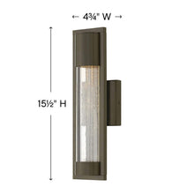 Load image into Gallery viewer, Mist Outside Area Wall Lightin in line drawing.