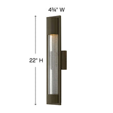 Load image into Gallery viewer, Mist Outside Area Wall Lightin in line drawing.