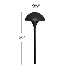 Load image into Gallery viewer, Mushroom Path Light - line drawing.