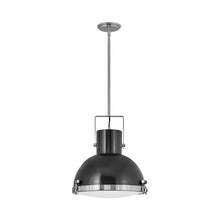 Load image into Gallery viewer, Nautique Pendant Light in Large/Polished Nickel/Gloss Black.