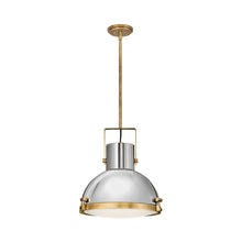 Load image into Gallery viewer, Nautique Pendant Light in Large/Heritage Brass/Polished Nickel.