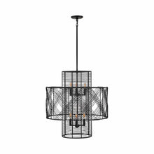 Load image into Gallery viewer, Nikko Chandelier in Black (6-Light).