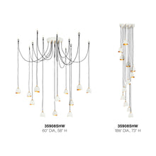 Load image into Gallery viewer, Nula Multi Point Pendant Light in Detail.