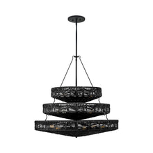 Load image into Gallery viewer, Ophelia Chandelier in Black Shade.