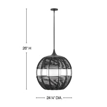 Load image into Gallery viewer, Orb Outdoor Pendant Light - line drawing.