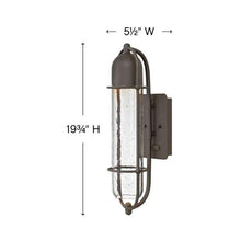 Load image into Gallery viewer, Perry Outside Area Wall Lightin in line drawing.