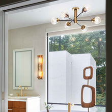 Load image into Gallery viewer, Poppy Semi-Flush Mount Ceiling Light in Bathroom.