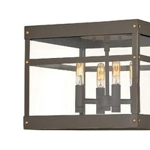 Load image into Gallery viewer, Porter Outdoor Flush Mount Ceiling Light in Detail.