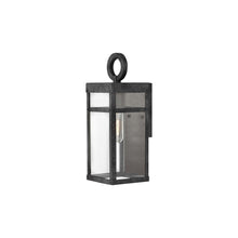 Load image into Gallery viewer, Porter Outside Area Wall Light in X-Small/Aged Zinc.