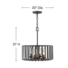 Load image into Gallery viewer, Reid Outdoor Pendant Light - line drawing.