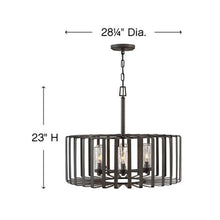 Load image into Gallery viewer, Reid Outdoor Pendant Light - line drawing.