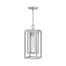 Load image into Gallery viewer, Republic Outdoor Pendant Light in Satin Nickel (Bulb Not Included).