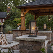 Load image into Gallery viewer, Republic Outdoor Pier Mount Light Outside Area.