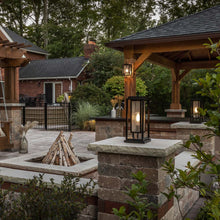 Load image into Gallery viewer, Republic Outdoor Pier Mount Light Outside Area.