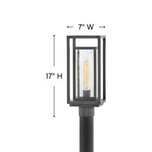 Load image into Gallery viewer, Republic Outdoor Post Light - line drawing.